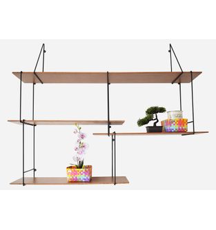 Repisa-Eco-Chapilla-flor-morado-y-metal-negro