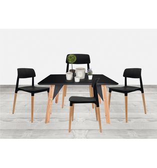 Juego-de-mesa-comedor-Lira---4-sillas-Fresia-Negro